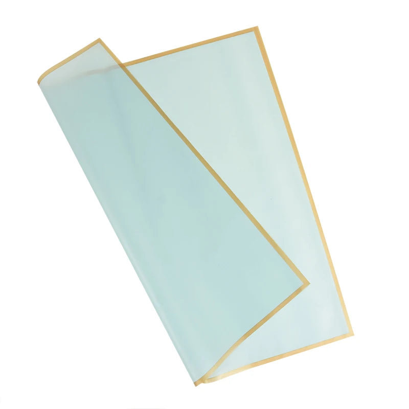 Golden Edge Flower Wrapping Paper Waterproof Bouquet Gift Packaging Decoration Supplies