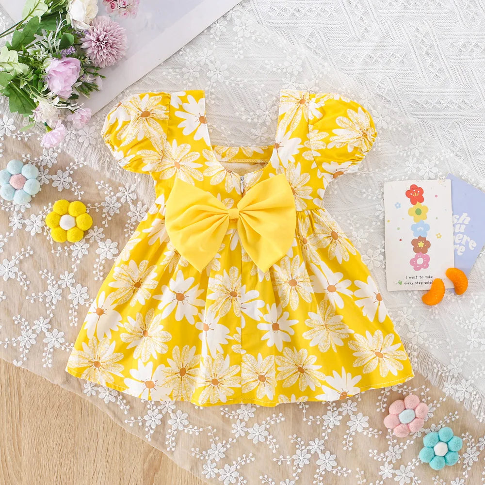 Little Daisy Dress Summer Big Bow Princess