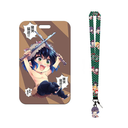 Demon Slayer Anime Key Lanyard Cosplay Badge ID Cards