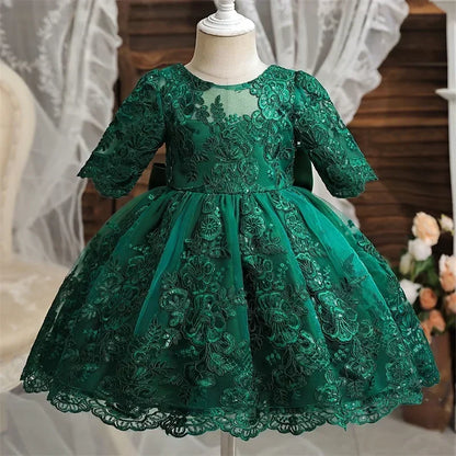 Baby Dress for Long Sleeve Luxury Embroidery Ball