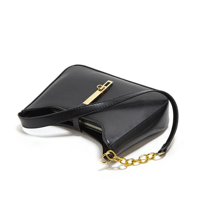 Ladies' Single Shoulder Bag, European and American Popular Solid Color Simple Handbag
