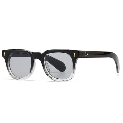 SHAUNA Retro Square Rivets Sunglasses Shades UV400