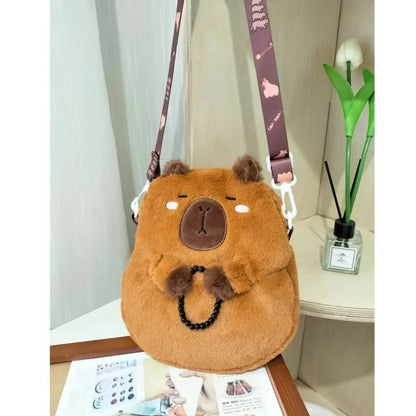 Capybara Plush Shoulder Bag