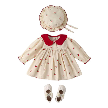 Baby Girls Clothes Full of Cherry with Hat