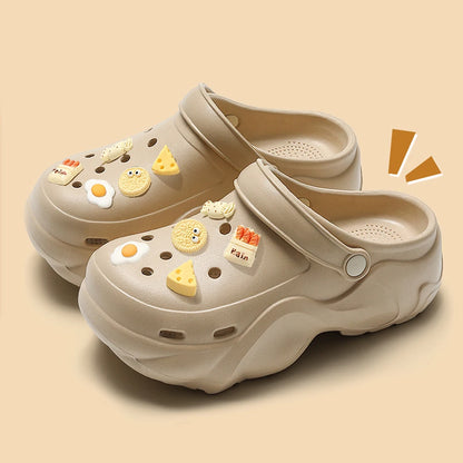 Chunky Platform Sandals Clogs Garden Shoes for Women Outdoor Non-Slip Beach Slipper