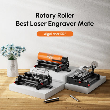 AlgoLaser Rotary Roller 2 For Laser Engraver Cutter 360° Engraving All Cylindrical