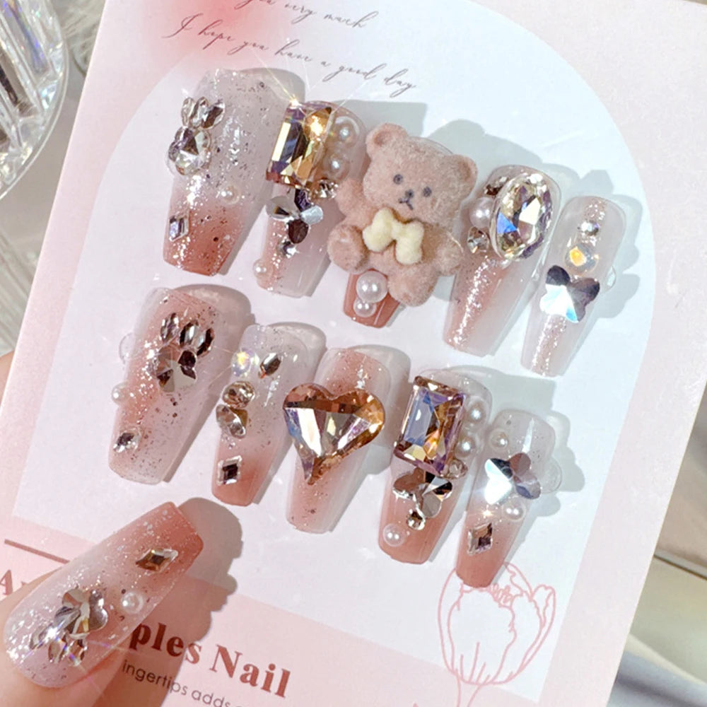 Sanrio Anime Cute Nail Patches False Nail Tips Cartoon Y2K Press on Nail
