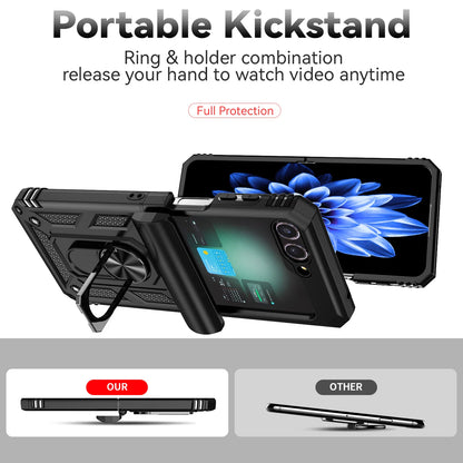 Ring Funda for Samsung Z Flip with Stand Holder