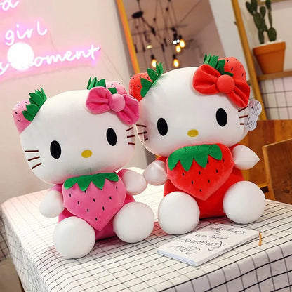 Sanrio Hello Kitty Plush Stuffed Toy Strawberry KT Cat Pillow Doll