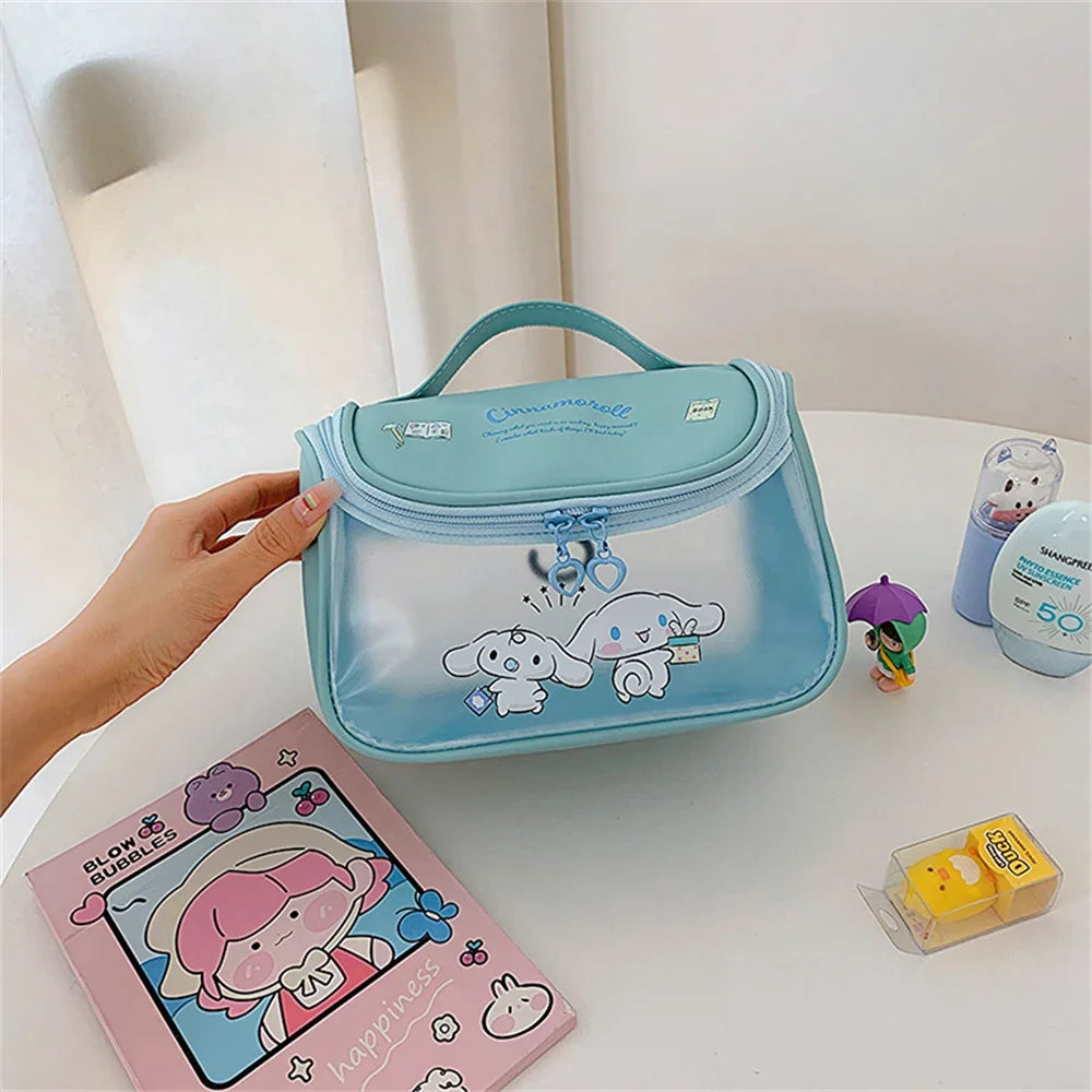 Sanrio Hello Kitty Zipper Makeup Waterproof Portable Millennium Girls Wash