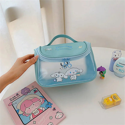 Sanrio Hello Kitty Zipper Makeup Waterproof Portable Millennium Girls Wash