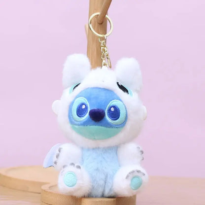 Black, White Bat Stitch Pendant Plush Toy
