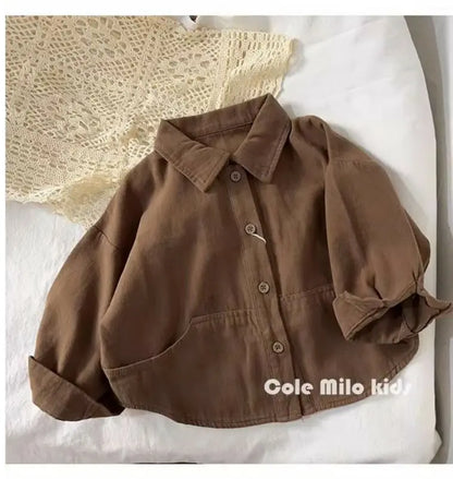 Korean boys' shirt long sleeved spring and autumn