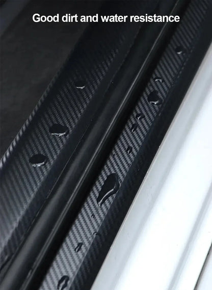 3D Carbon Fiber Sticker Paste Car Threshold Protective Film Anti Scratch Waterproof
