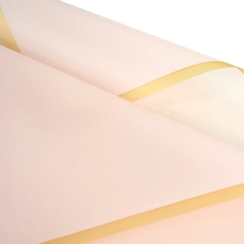Golden Edge Flower Wrapping Paper Waterproof Bouquet Gift Packaging Decoration Supplies