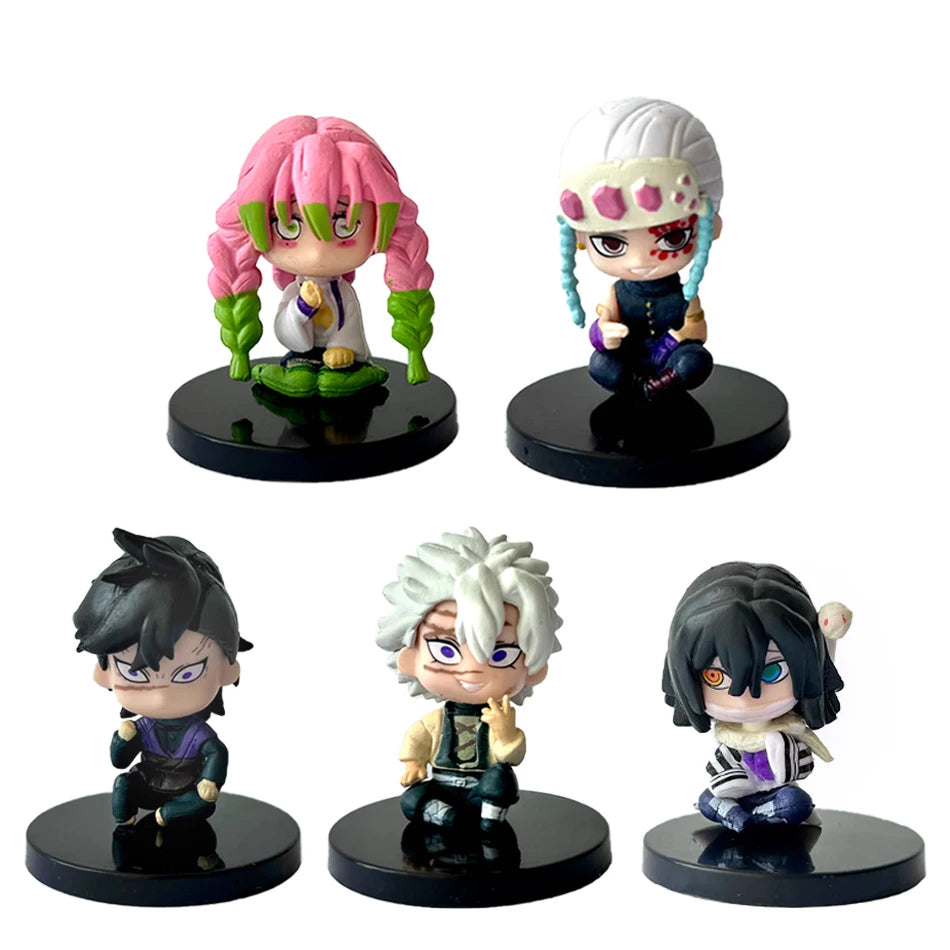 Q Version Demon Slayer Sitting Ghost Doll Toy Figural PVC
