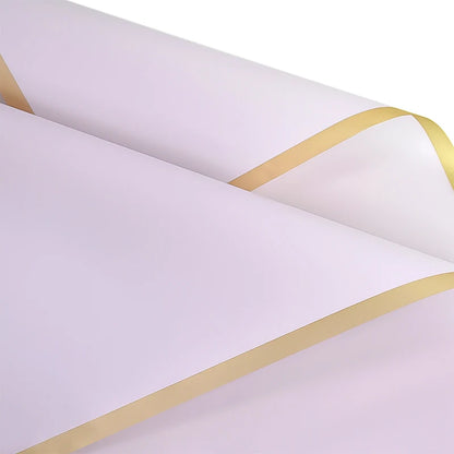 Golden Edge Flower Wrapping Paper Waterproof Bouquet Gift Packaging Decoration Supplies