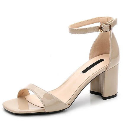 high heels women Roman shoes thick with open toe sandals