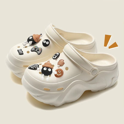 Chunky Platform Sandals Clogs Garden Shoes for Women Outdoor Non-Slip Beach Slipper