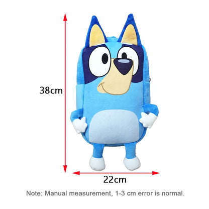 Bluey Anime Backpack Mini Plush Bag Gift for Kids
