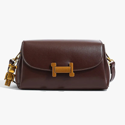 Simple and versatile small square bag, retro and stylish commuting crossbody bag