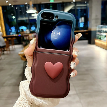 3D Love Heart Gradient Folding Case for Samsung Galaxy Z Flip