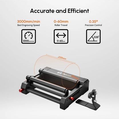 AlgoLaser Rotary Roller 2 For Laser Engraver Cutter 360° Engraving All Cylindrical