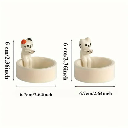 Kitten Candle Holder Cute Cat Candlestick Creative Aromatherapy Candle Holder Durable