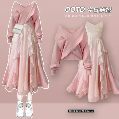 Elegant Women Dress Set Vacation Outfits