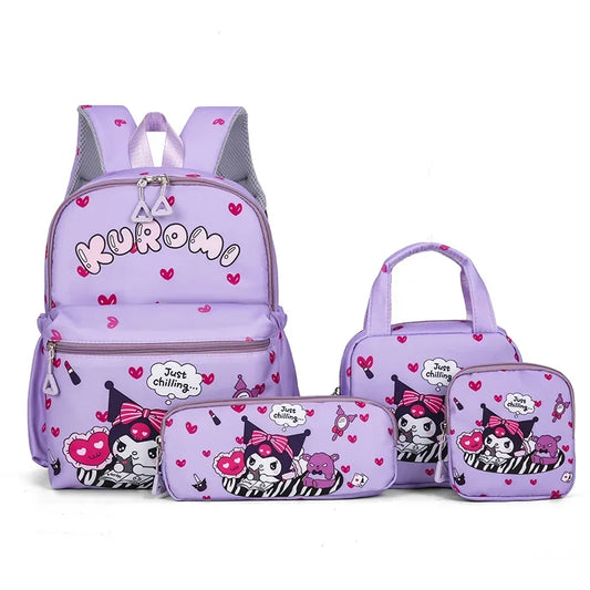 Backpack, Pencil Case, Shoulder Bag, Wallet Set, Casual Outdoor Daypack