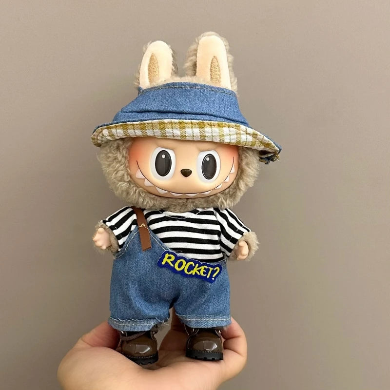 Labubu Doll Clothes Set for V1/V2 Ropa Labubu Dolls Strap Pants Set Cute Skirt