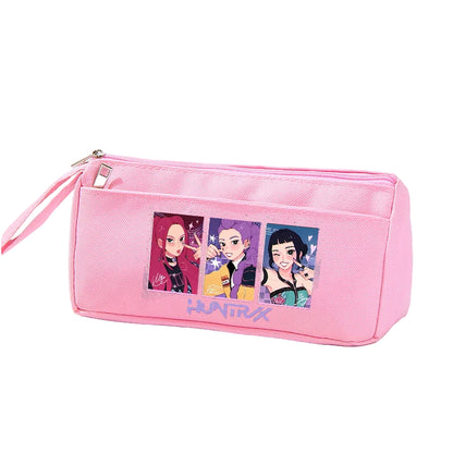 K-pop Demon Hunters Pink Pencil Case for Students
