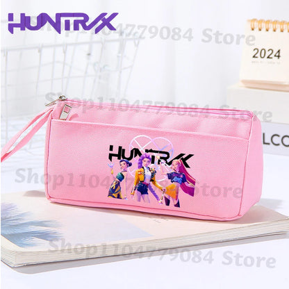K-pop Demon Hunters Pink Pencil Case for Students