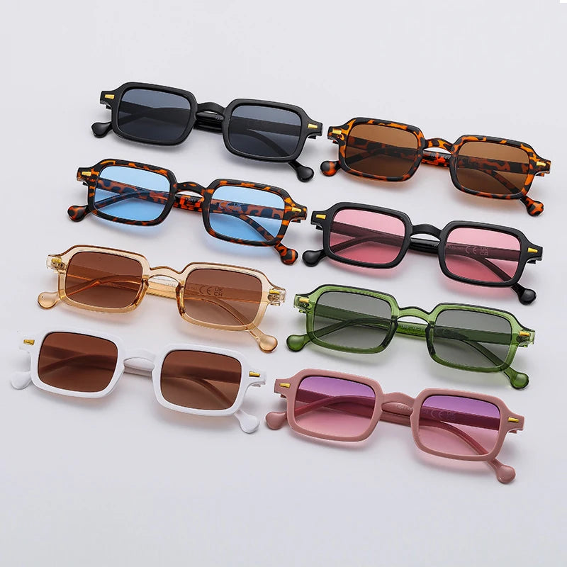 Rectangle Sunglasses Women Oval Vintage