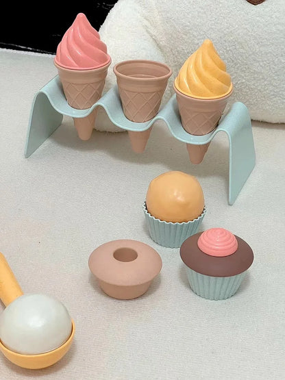 sand wheat straw material ice cream toys digging sand tools environmental Nordic
