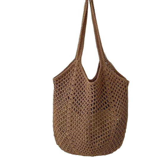 Leisure large capacity cotton woven bag, beach bag