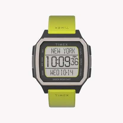 Timex Men's Green Silicone Watch, Digital Dial | Tw5m28900-0