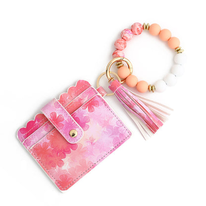 Love Polyurethane Card Holder Silica Gel Key Chain