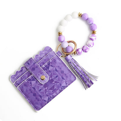 Love Polyurethane Card Holder Silica Gel Key Chain