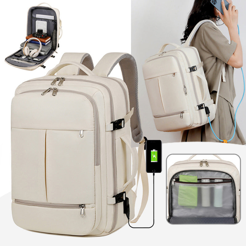 Multiple Pockets and Zippers Business Travel Backpack