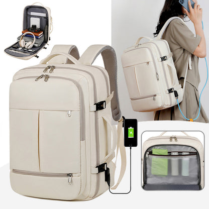 Multiple Pockets and Zippers Business Travel Backpack