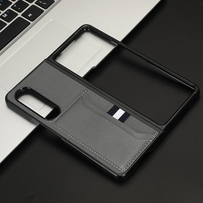 Simple Card-inserting Litchi Pattern Phone Case