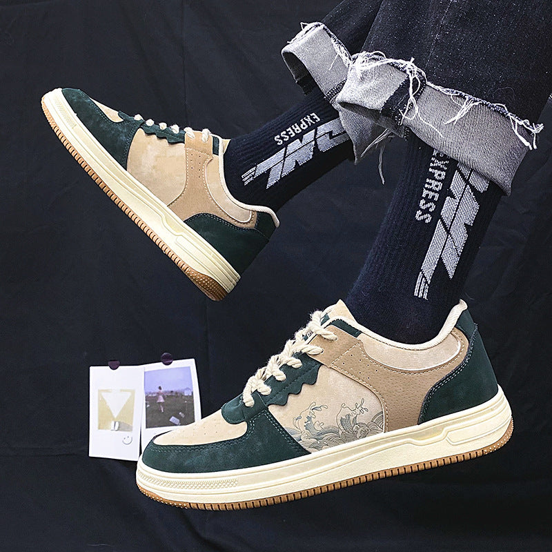 Lace-up Casual Soft Thick Sole Flats Sneakers Outdoor Walking Shoes
