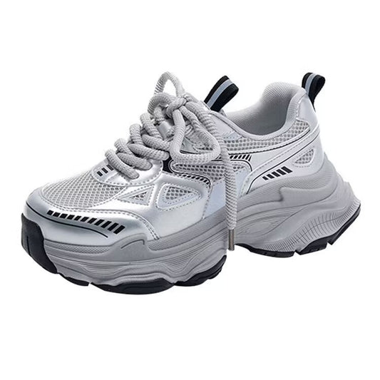 Platform Mesh Elevator Breathable and Lightweight Sports Casual Shoes