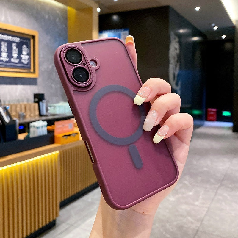 Phone Case Yadun Skin Frosted Magnetic Lens Protector Protective Case