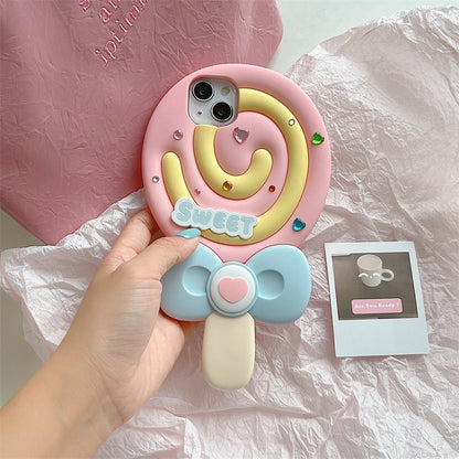 Silicone Phone Case Cute Lollipop Protective Sleeve