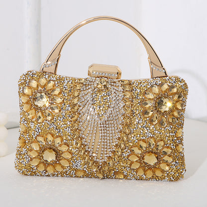 Metal Handheld Handmade Diamond Inlaid Dinner Bag