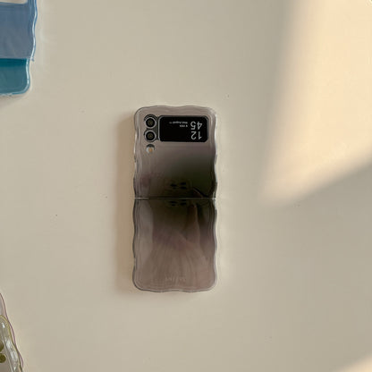 Feather Yarn Gradient Multicolor Flip Folding Phone Case