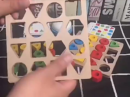 Geometric Pairing Blocks Leisure Board Game Toys